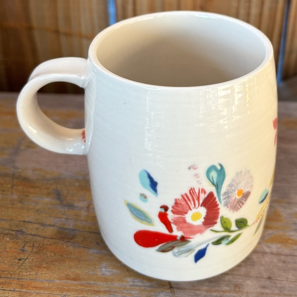 Anthropologie Starla M Halfmann Petal Palette Monogram Coffee Mug Initial M 12oz - Picture 2 of 8